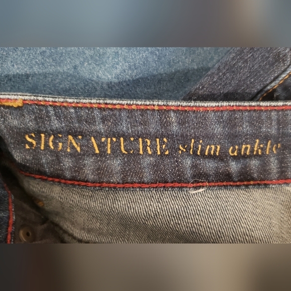 Talbots Signature Slim Ankle Jeans Stretch Dkwash Size 12 98% Cotton 2% Spandex - Picture 14 of 16